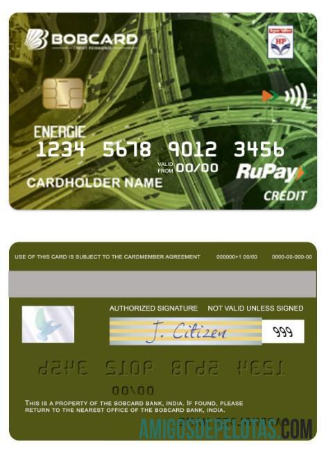 Índia HPCL Energie RuPay Credit Bobcard baixar para verificação